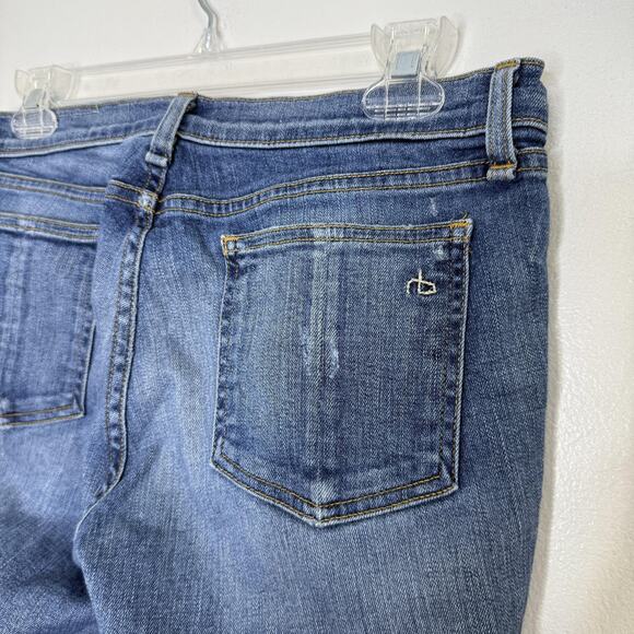 Rag & Bone Jean Jeans Womens 29 Blue Destroyed 41RB Skinny Ankle Denim - Picture 3 of 7